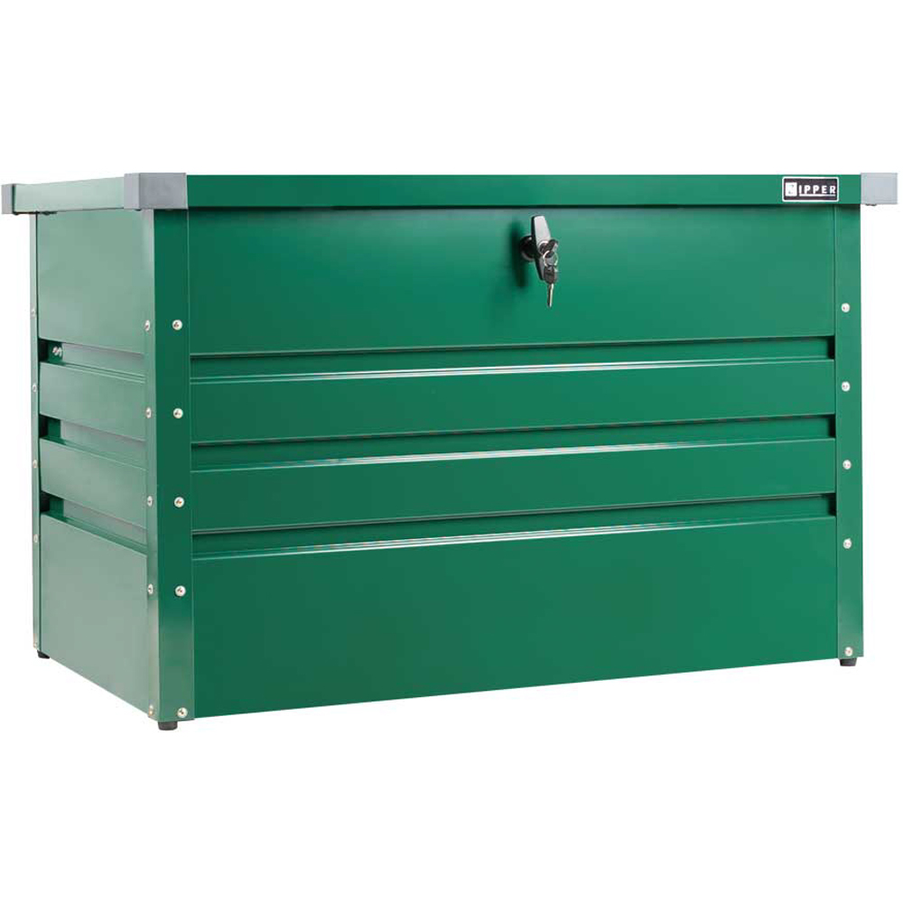 Zipper ZI-GAB100GR 100cm Green Steel Garden Storage Box Image 1