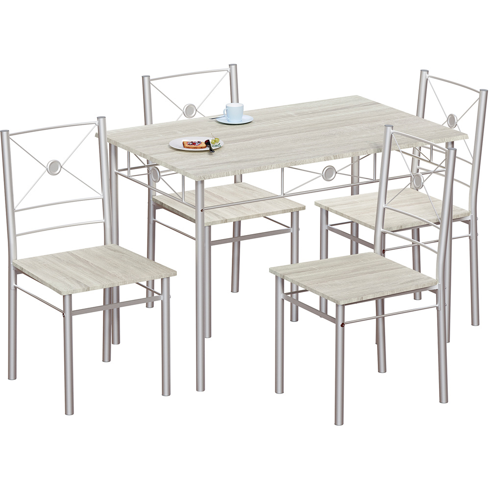 Vida Designs Roslyn 4 Seater Dining Set Oak Image 2