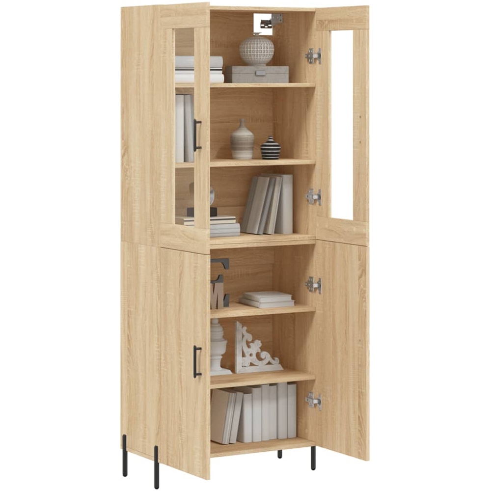 vidaXL 4 Door Sonoma Oak Highboard Image 3
