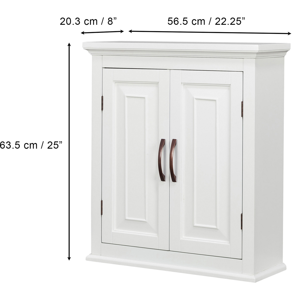 Teamson Home St. James 2 Door White Removable Wall Cabinet Image 9