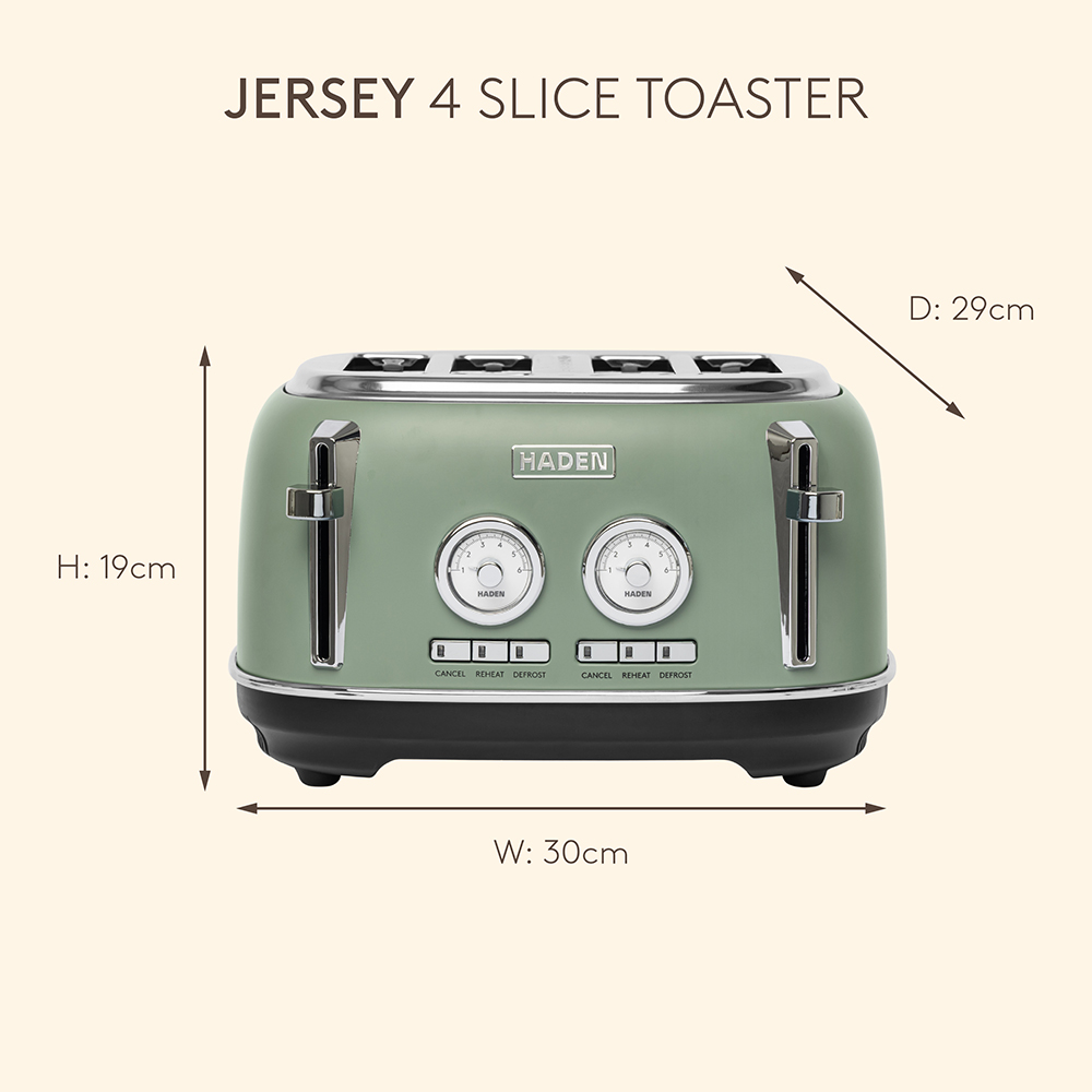 Haden Jersey 214287 Cedar Green Steel 4 Slice Toaster Image 9