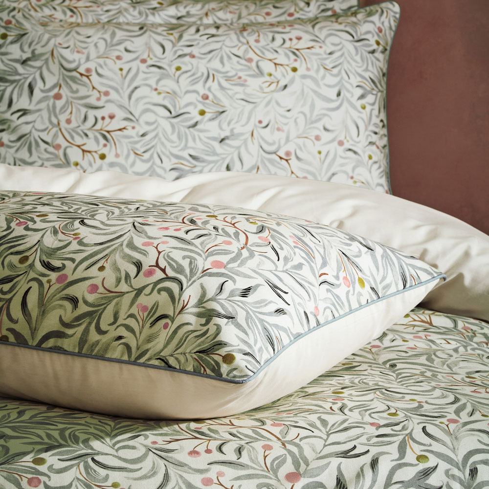 EW by Edinburgh Weavers Malory Botanical King Size Eucalyptus Cotton Duvet Cover Set Image 4