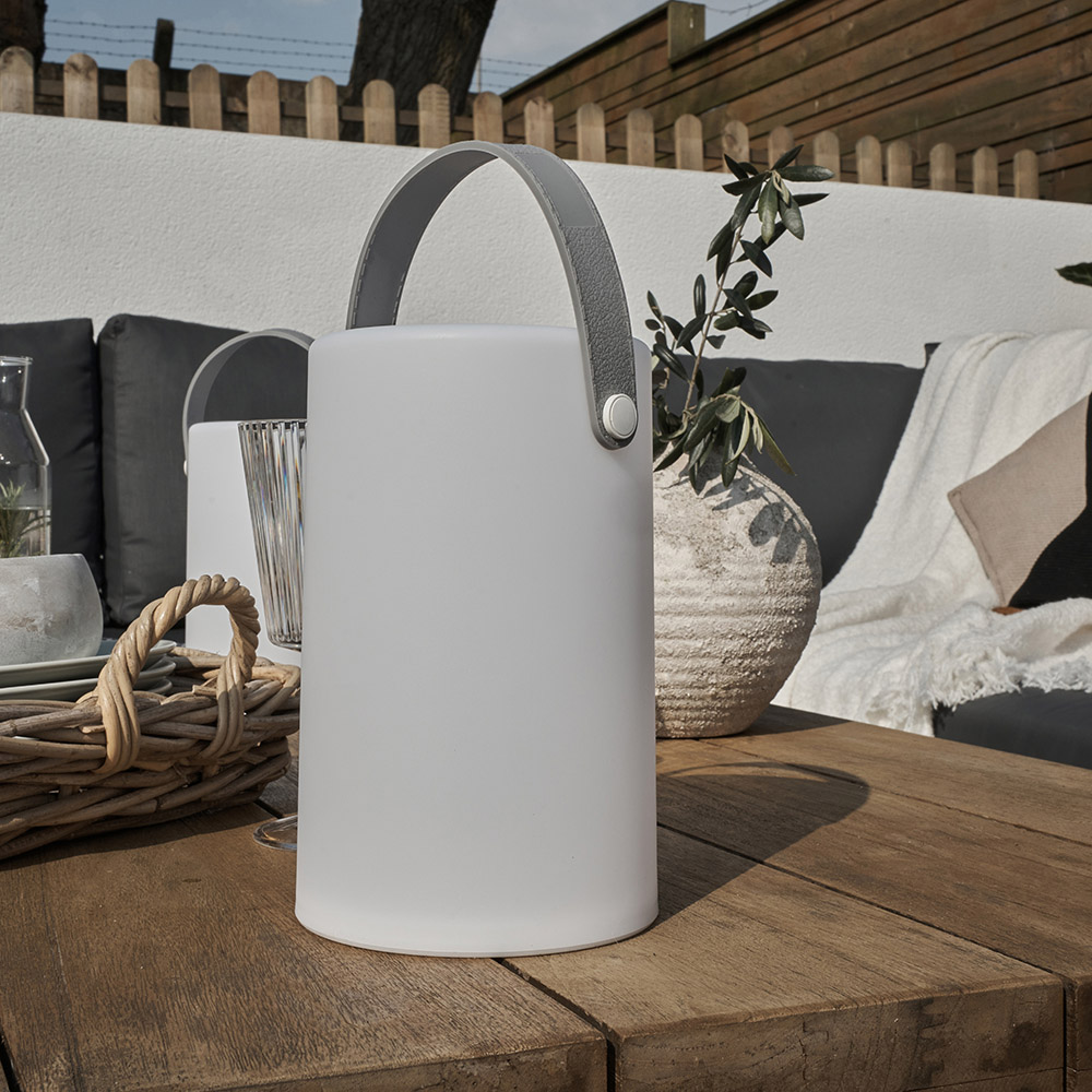 ValueLights Daomu 2 Pack White Mushroom Table Lantern Image 4