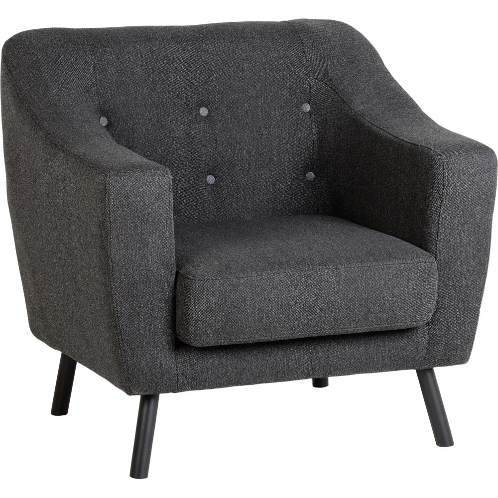 Seconique Ashley Dark Grey Fabric Armchair Image 2