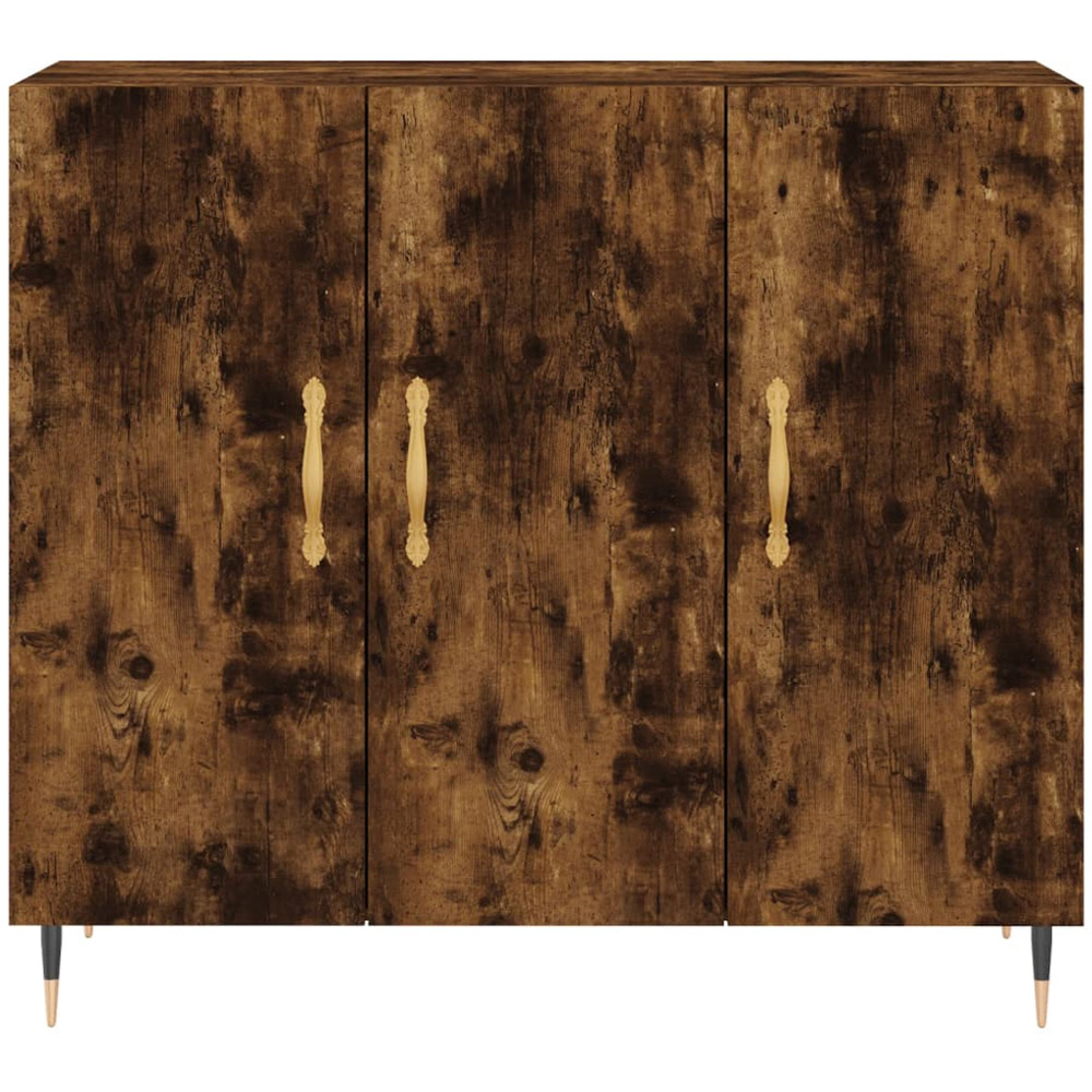 vidaXL 3 Door Smoked Oak Sideboard Image 6