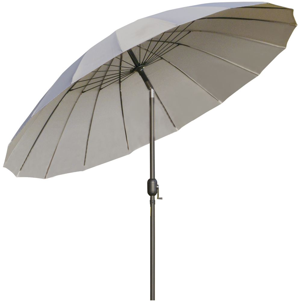 Outsunny Light Grey Crank and Tilt Umbrella Parasol 2.5m Image 1