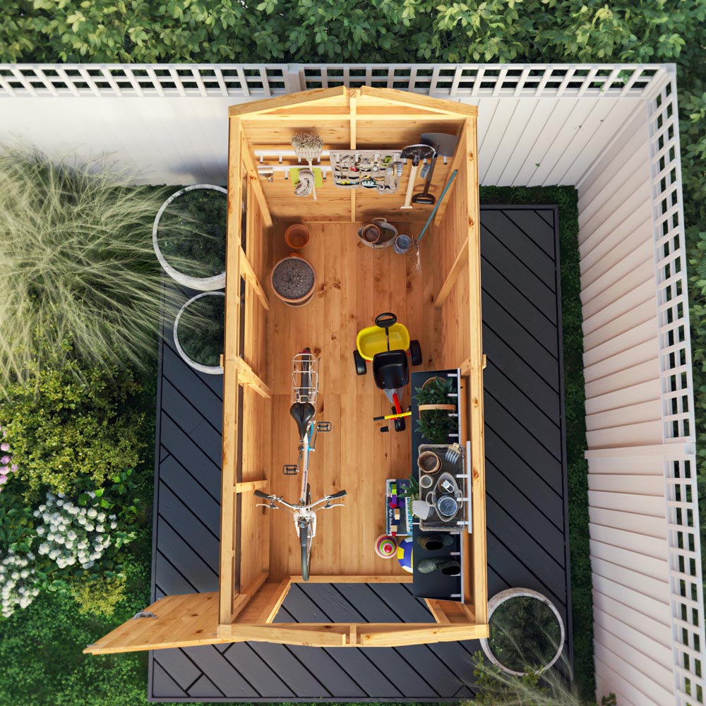 Mercia Woodsman 8 x 4ft Shiplap Glass Apex Shed Image 4