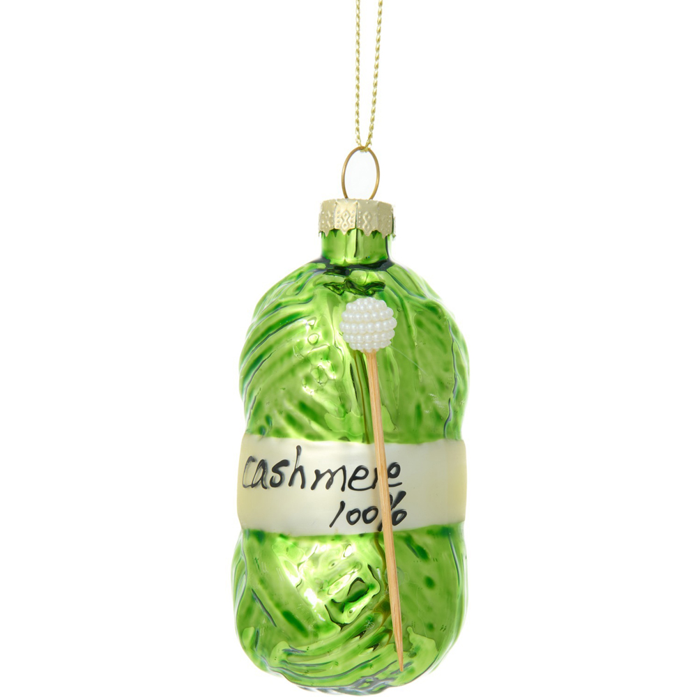 Cashmere Knitting Hanging Decoration Green Image 1