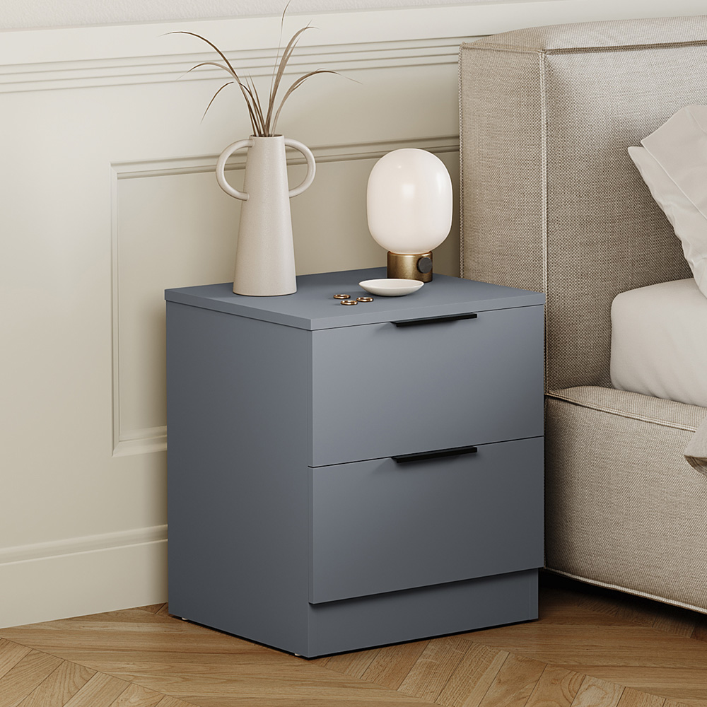 VIDA DESIGNS Trega Grey 3 Piece Bedroom Furniture Set Image 2