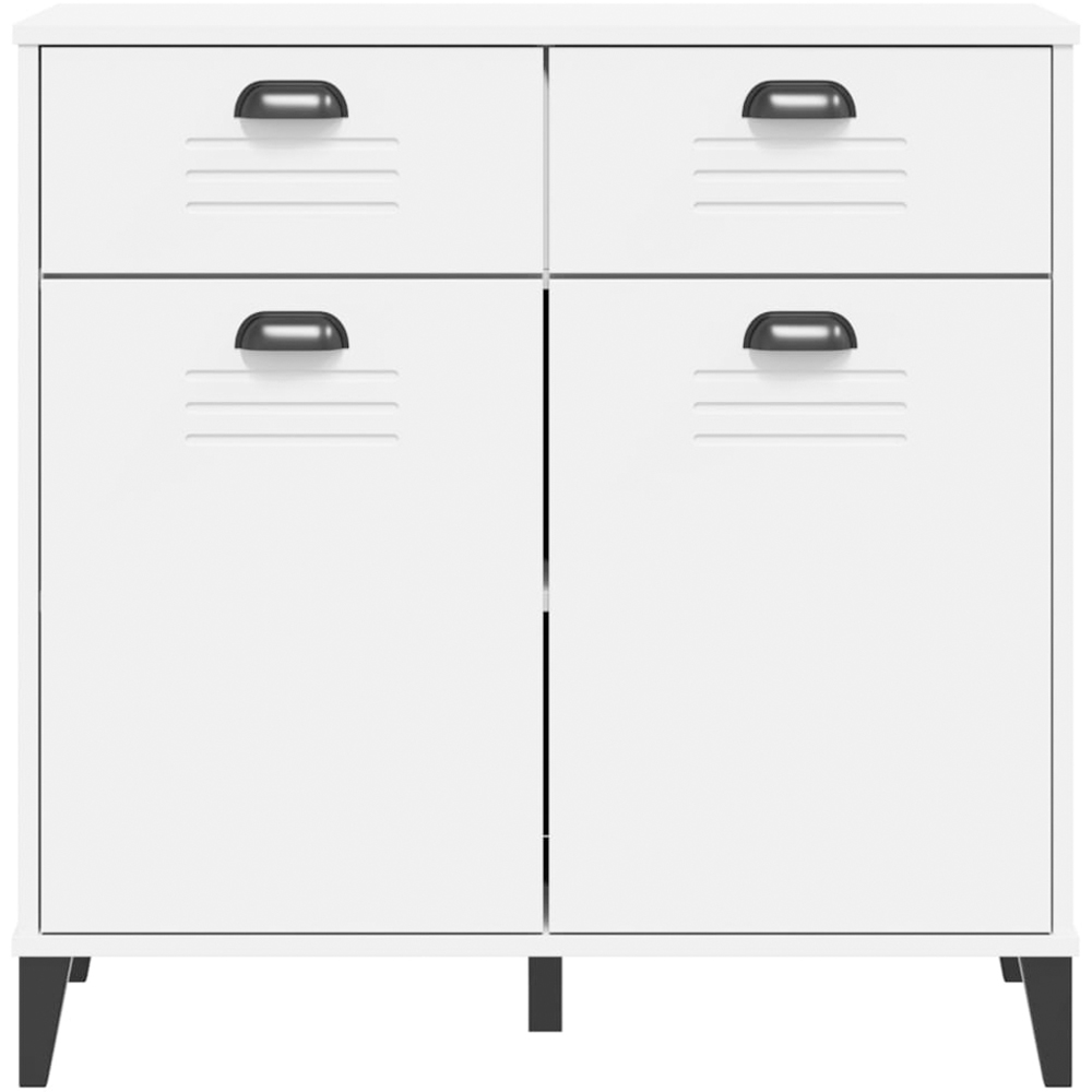 vidaXL 2 Door 2 Drawer White Sideboard Image 6