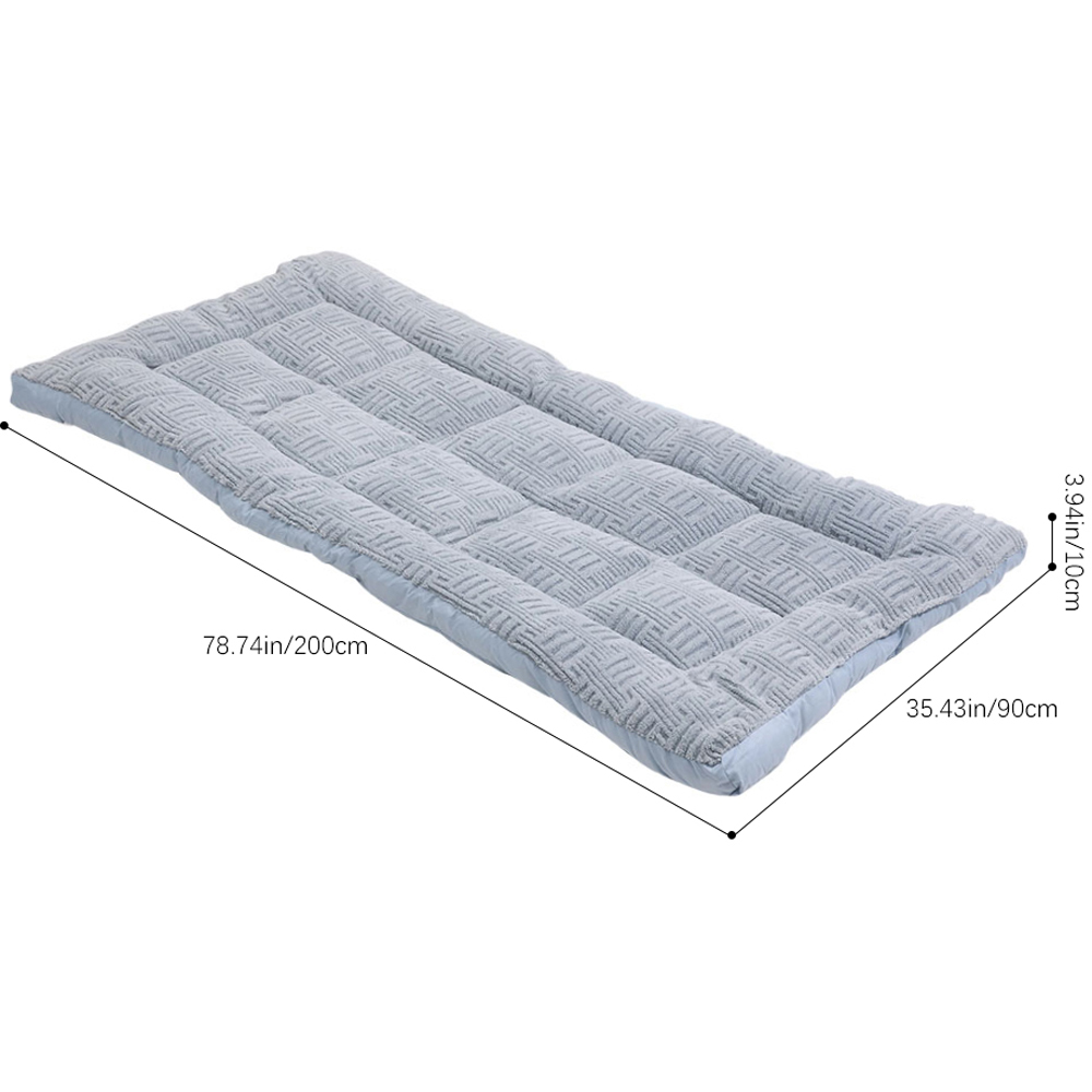 Living and Home Single Grey and Blue Quilted Mattress Topper Image 8