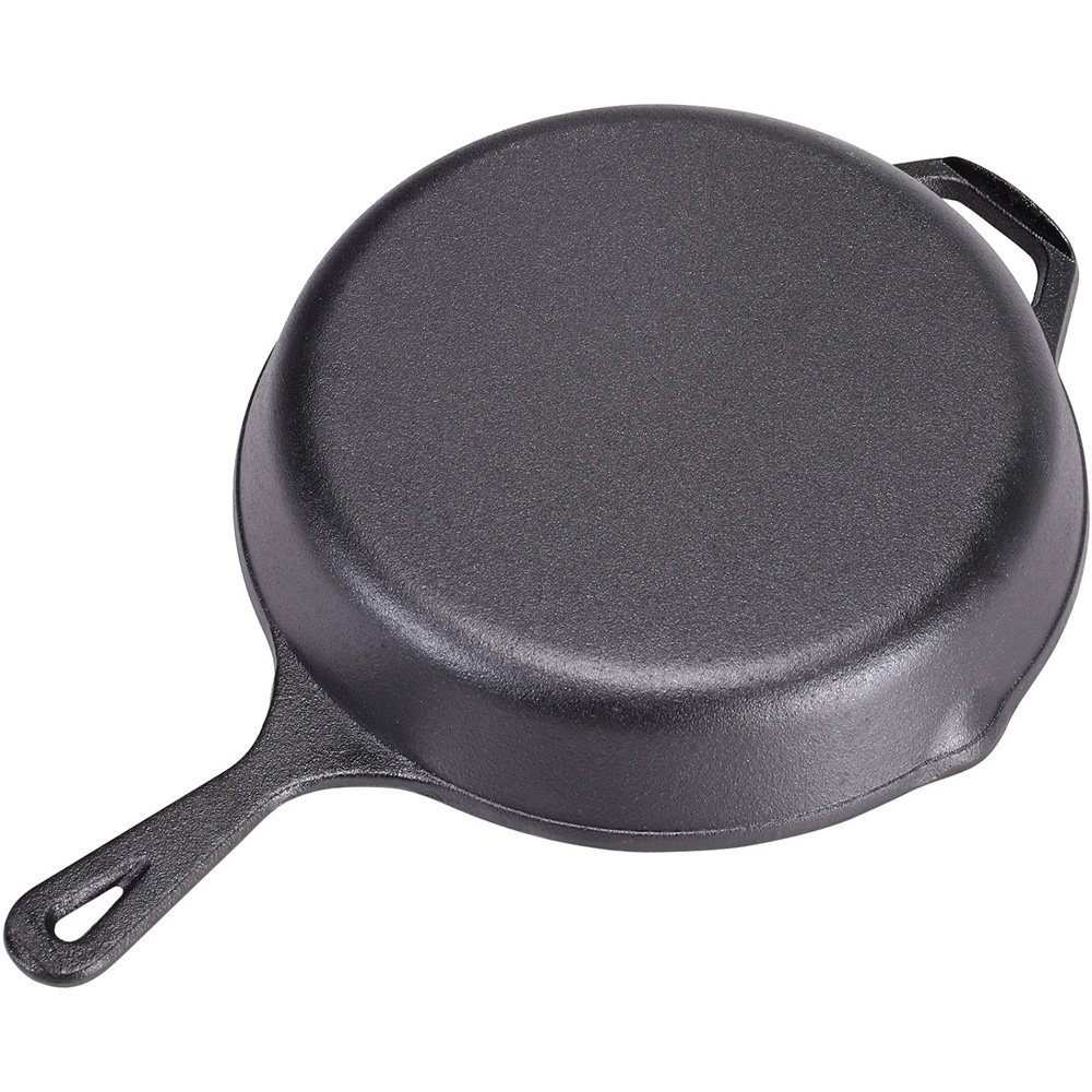 Living and Home Dia Cast Iron Round Skillet Frying Pan 30cm Image 3