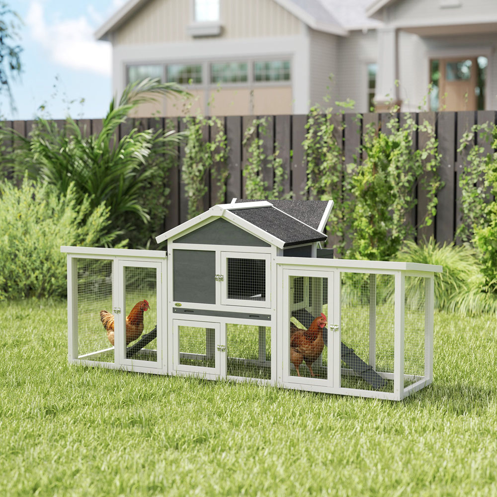 PawHut Large Wooden Chicken Coop with Nesting Boxes Image 4