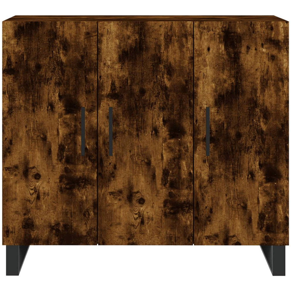 vidaXL 3 Door Smoked Oak Sideboard Image 6
