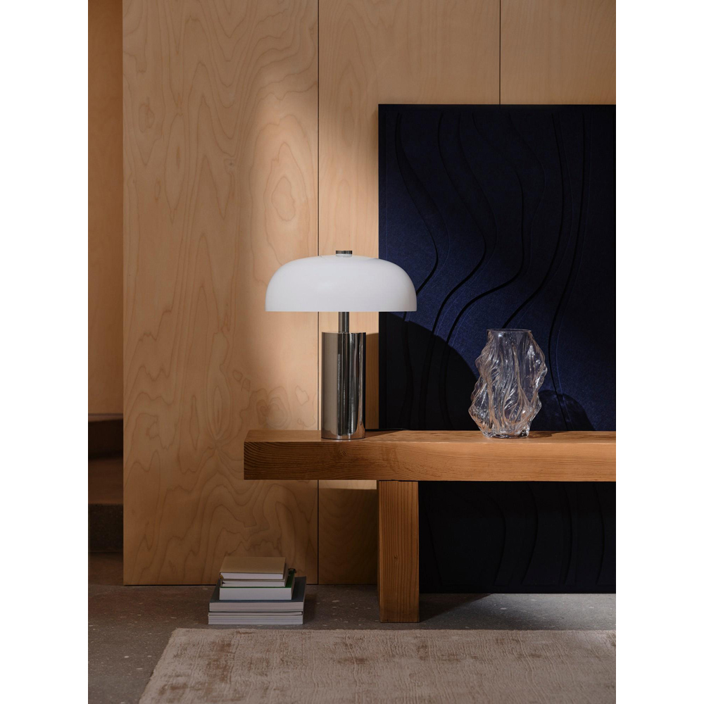 Nordlux Gabrielle Opal Shade Chrome Table Lamp Image 2
