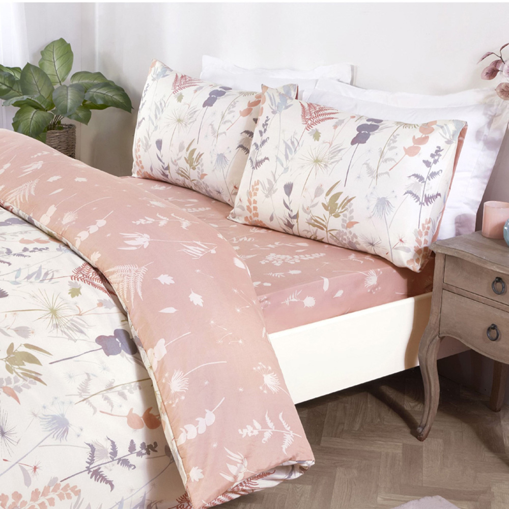 Serene Camargue King Size Microfibre Fabric Reversible Duvet Cover Set Image 4