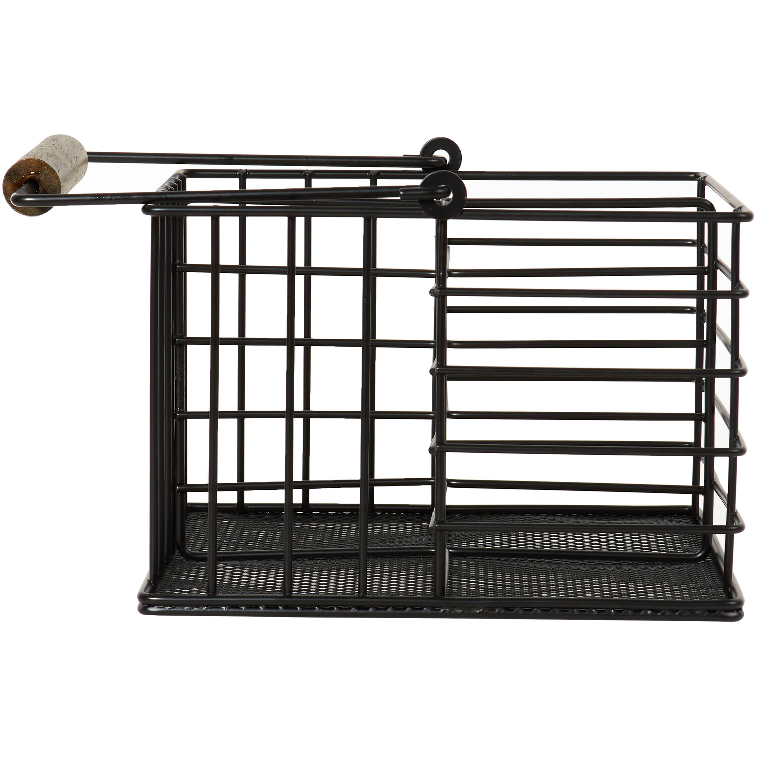 Malmo Multi Storage Basket with Handle - Black Image 1