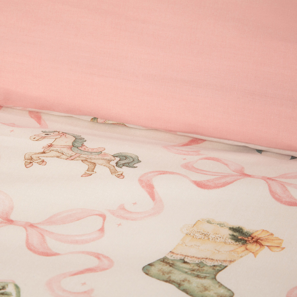 Christmas Charm Duvet Set Pink Double Image 6