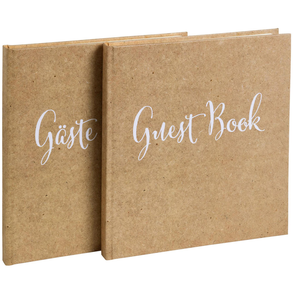 Exacompta Brown Kraft Guest Book with Gold Edges 140 Pages Image 5