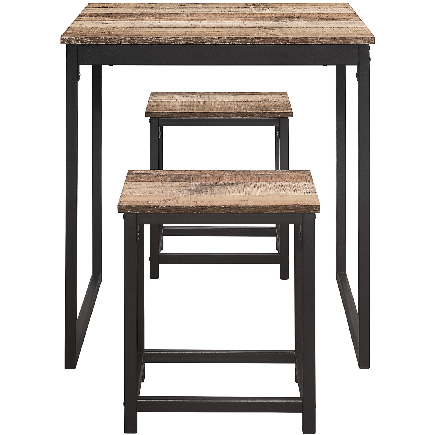 Urban 2 Seater Compact Dining Set Oak and Black Image 4