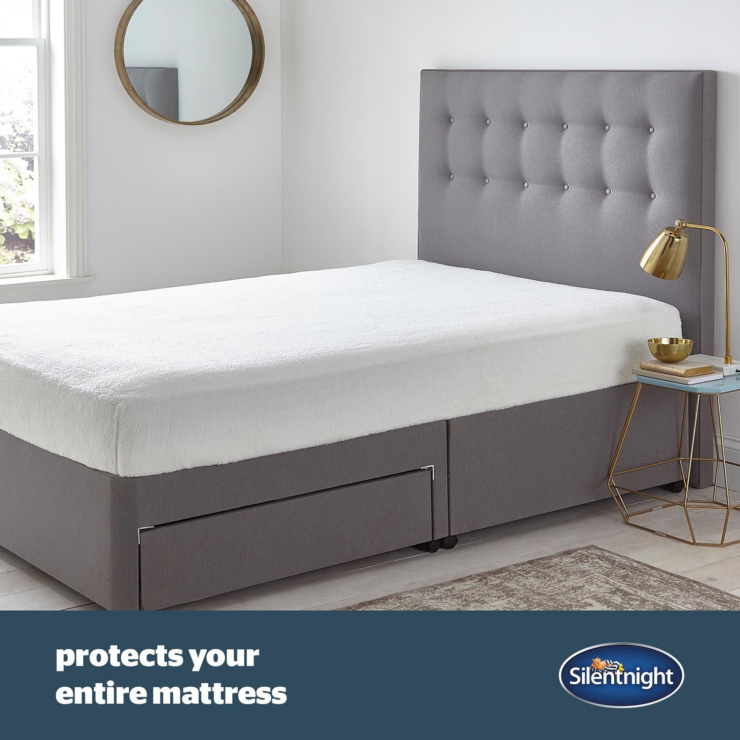 Silentnight Supersoft Double White Thermal Mattress Cover Image 5