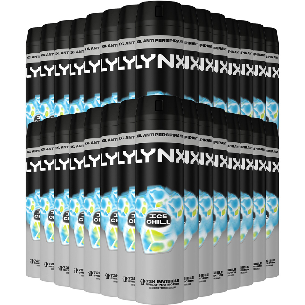Lynx Ice Chill Iced Mint and Lemon 72H Protection Anti-Perspirant Deodorant Spray 250ml 30 Pack Image 1