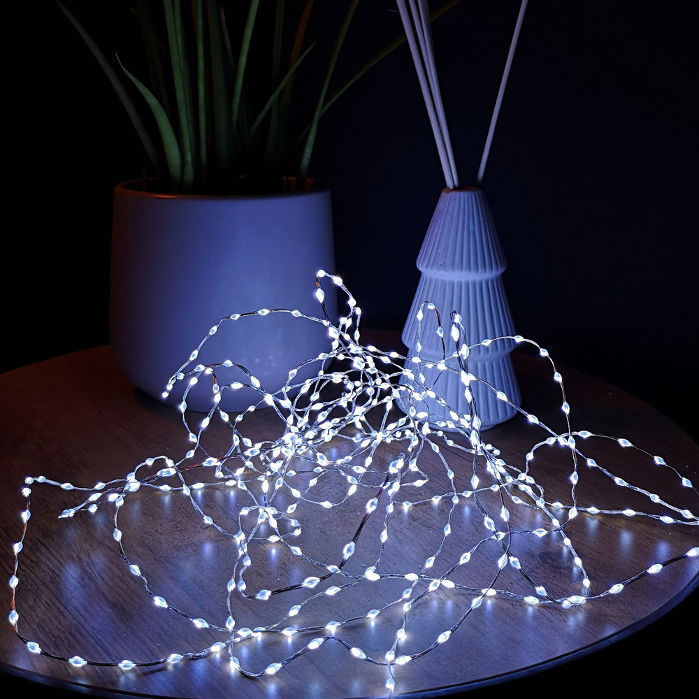 Samuel Alexander 400 White LED Compact MicroBrights Christmas Lights Image 1