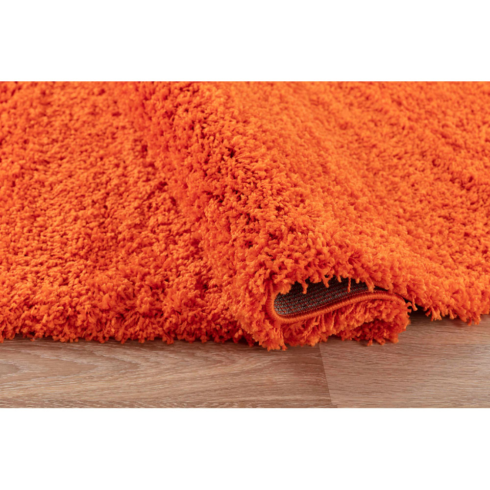 Desire Rugs Oxford Orange Plain Shaggy Rug 120 x 170cm Image 3