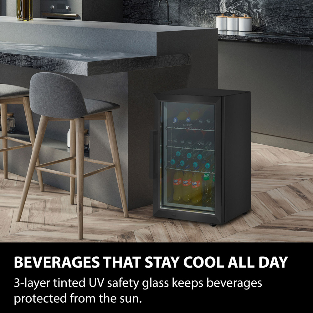 CASO Design 702 Black BBQ Wine Cooler with Right Hinge 63L Image 5