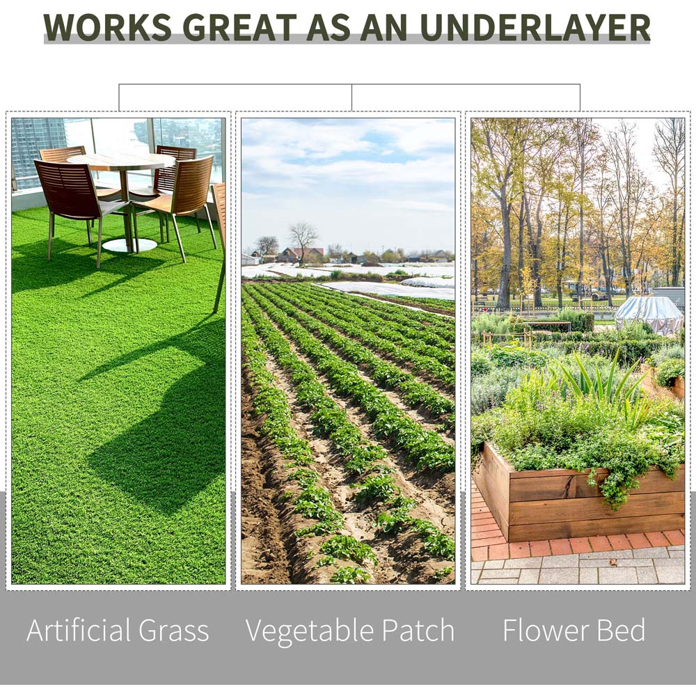 Outsunny Garden Fabric Weed Barrier Gardening Mat 1 x 50m Image 7