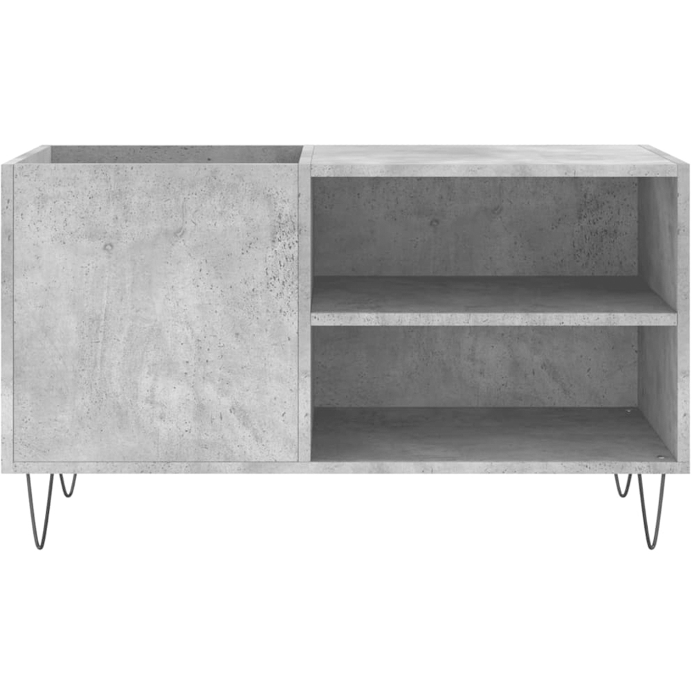 vidaXL 2 Shelf Concrete Grey Record Cabinet Image 4