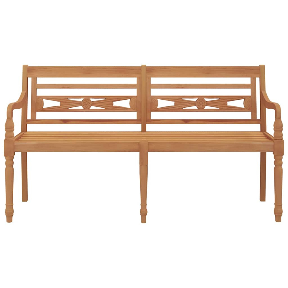 vidaXL Brown Solid Wood Teak Batavia Bench 150cm Image 3