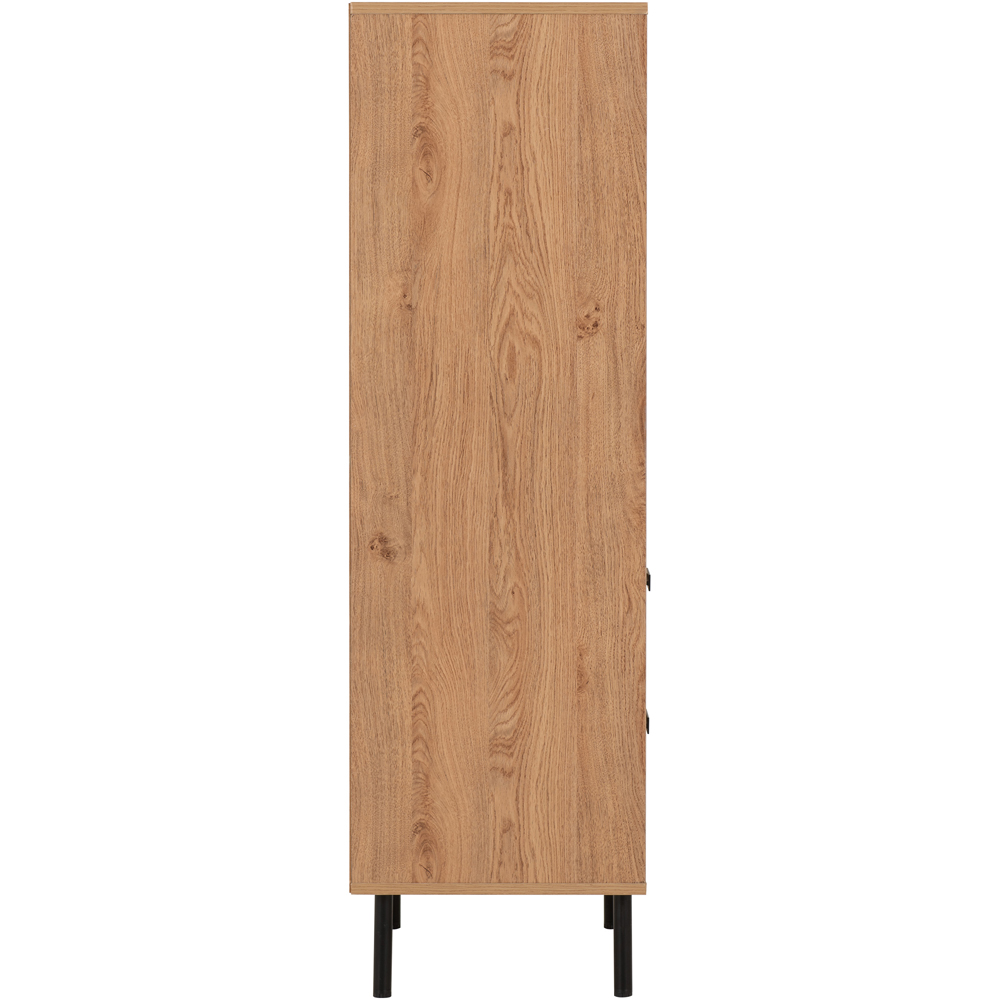 Seconique Leon 2 Door 2 Drawer Medium Oak Effect Storage Cabinet Image 5