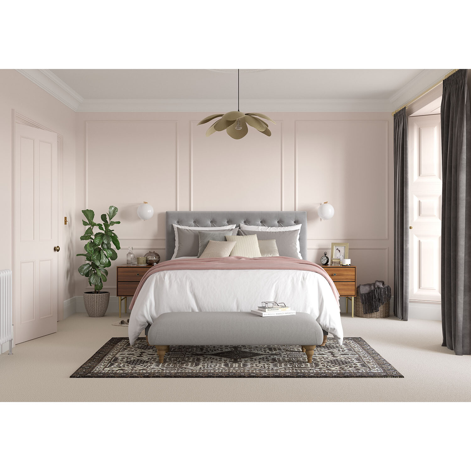 Dulux Heritage Walls and Ceilings Powder Colour Velvet Matt Emulsion Paint 2.5L Image 8