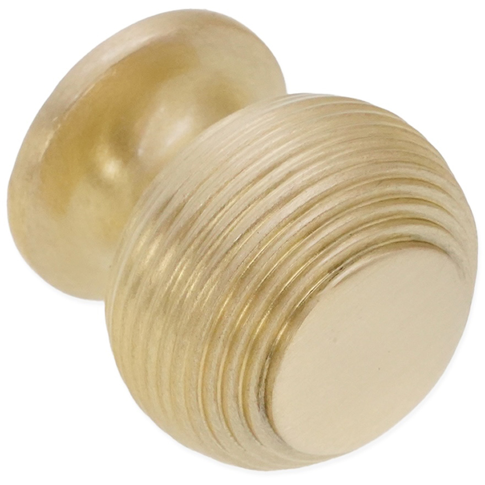 Spira Brass Beehive Satin Brass Small 32mm Cupboard Knob Image 1