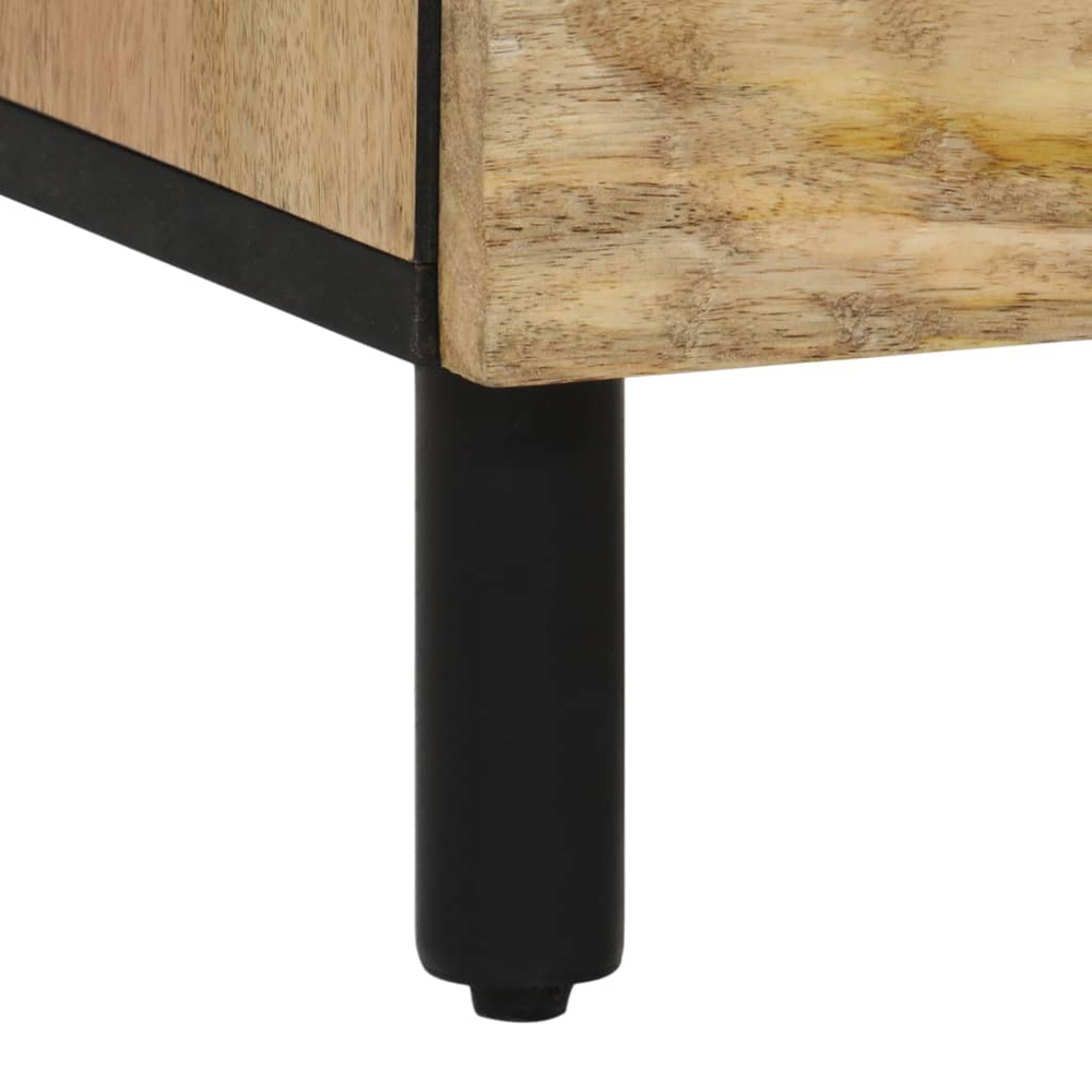 vidaXL 3 Drawer Solid Mango Wood Side Cabinet Image 8