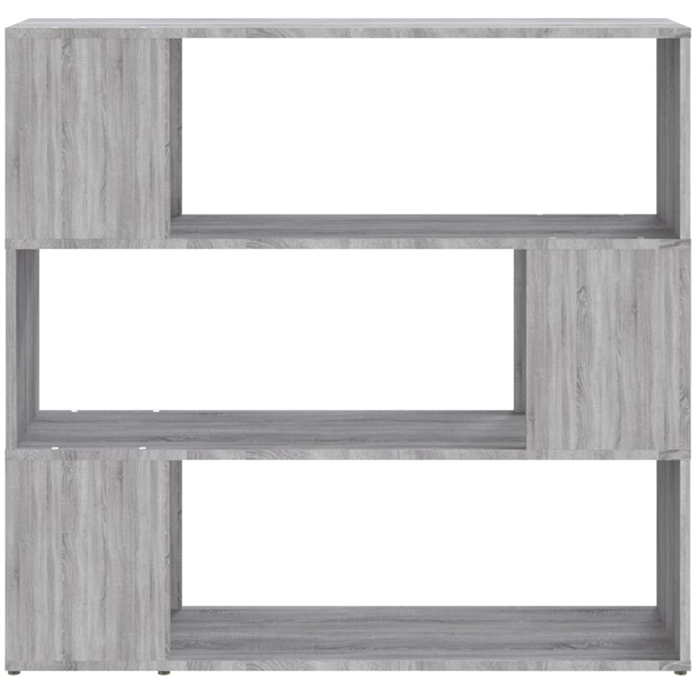 vidaXL 3 Shelf Grey Sonoma Oak Bookcase Image 3