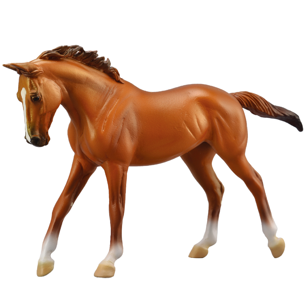 CollectA Thoroughbred Mare Horse Toy Brown Image