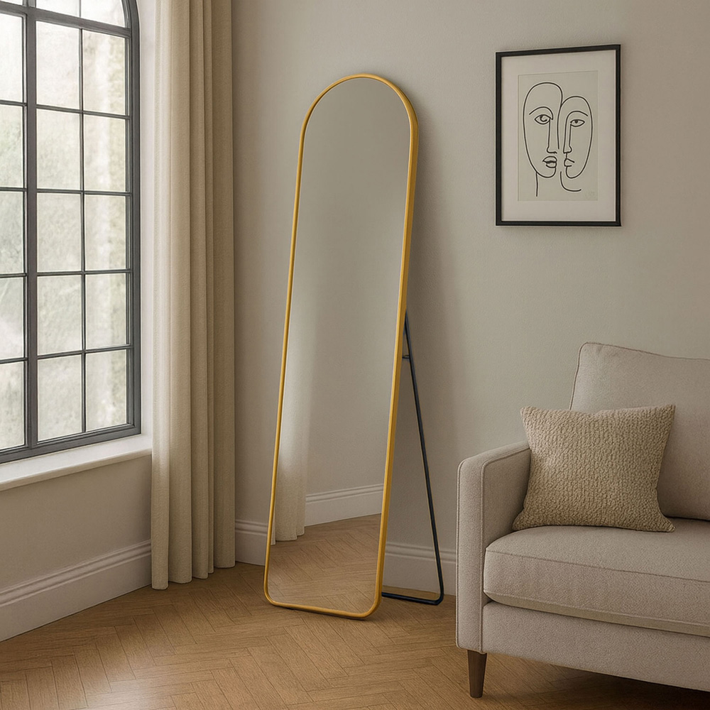 Neo Copper Metal Frame Full Length Mirror 40 x 150cm Image 3