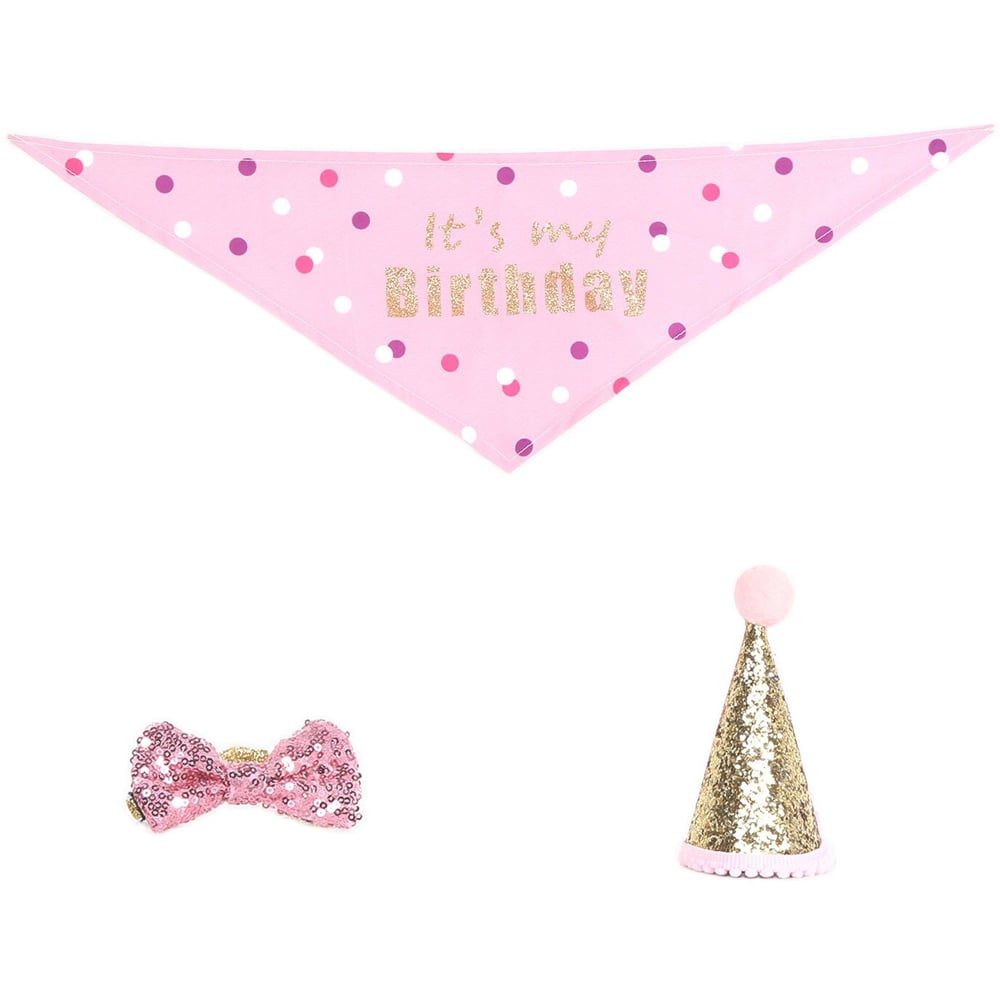 Clever Paws Pink Pet Birthday Set Image