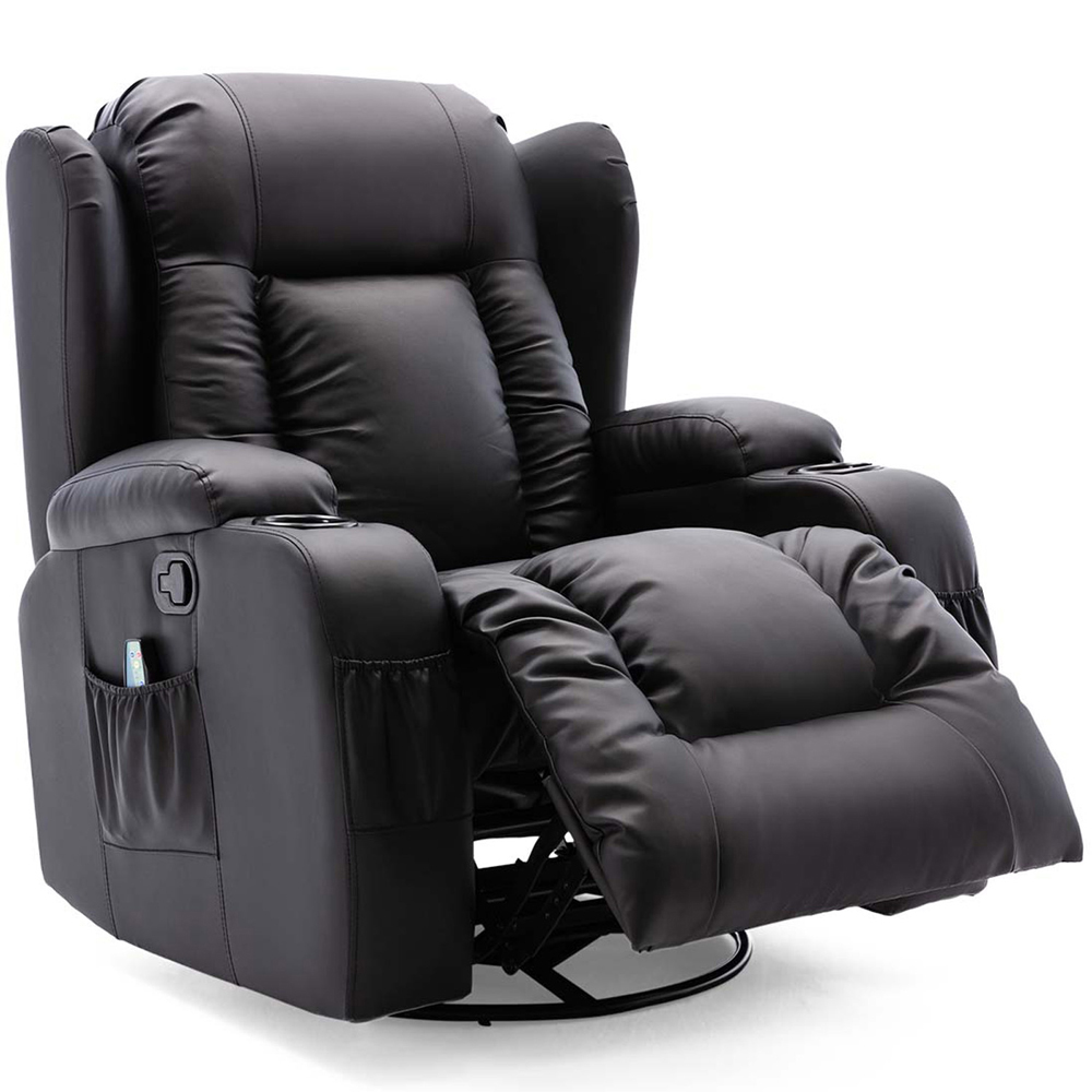 Furniture Online Caesar Black Bonded Leather Recliner Chair Image 4