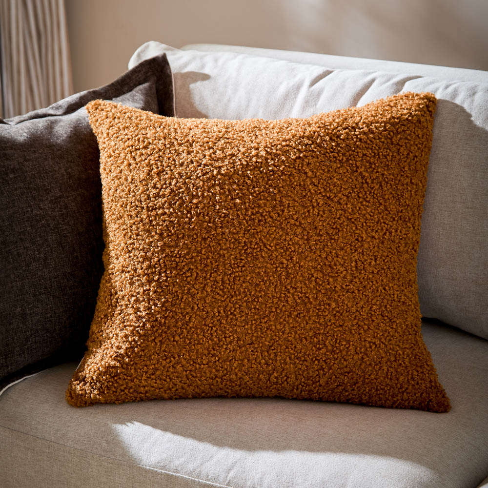 Yard Cabu Ginger Chunky Boucle Reversible Cushion 55 x 55cm Image 2