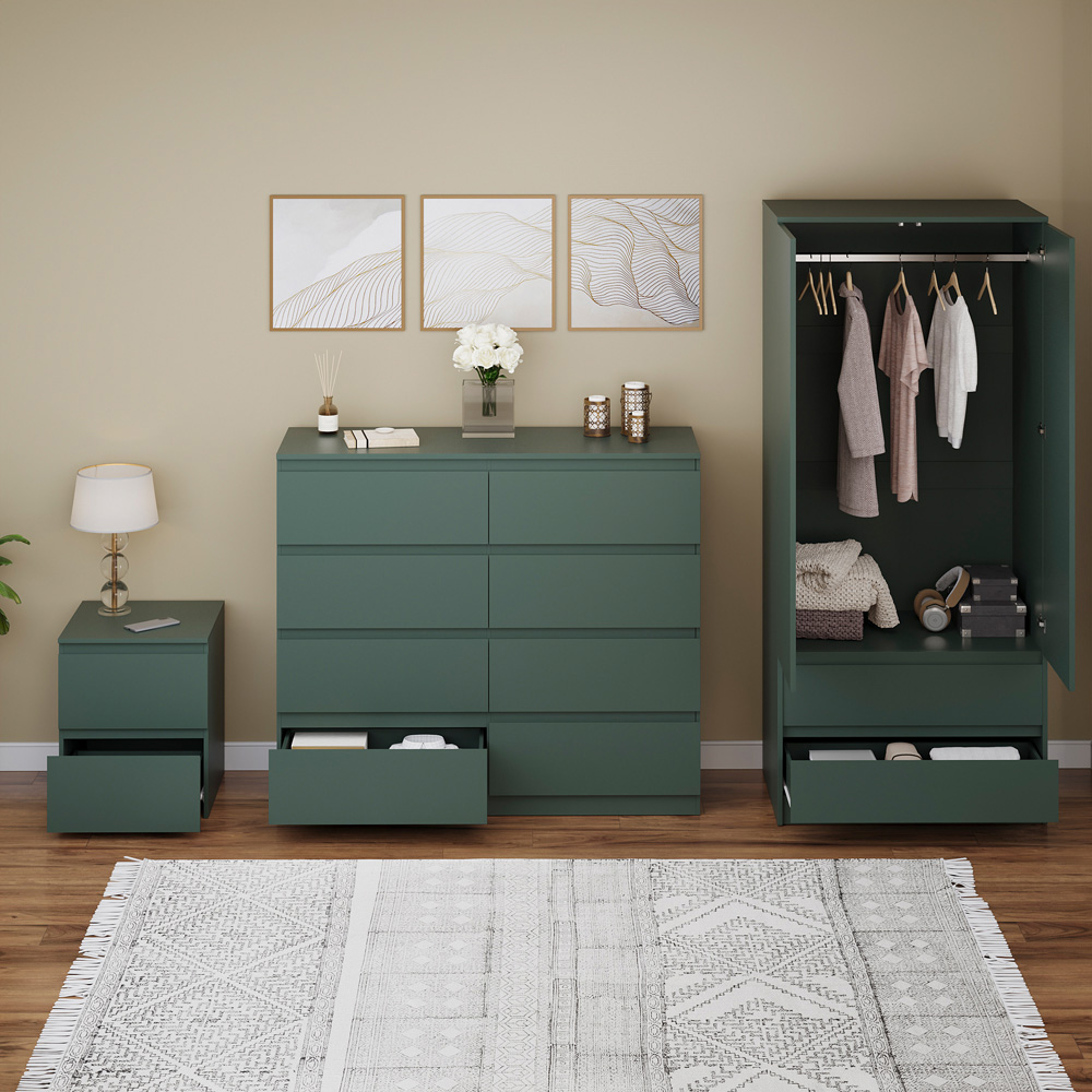 Vida Designs Denver Green 3 Piece Bedroom Furniture Set Image 5