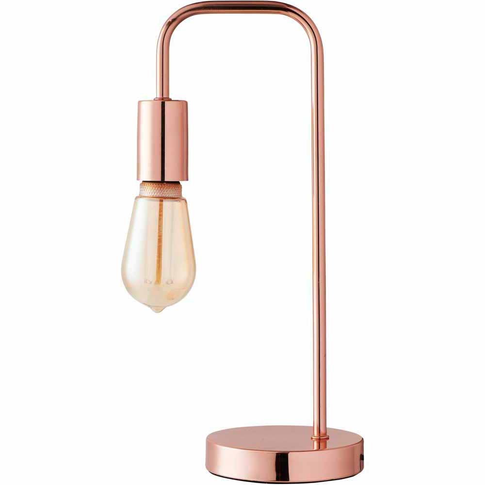 Wilko Copper Angled Table Lamp Image 1