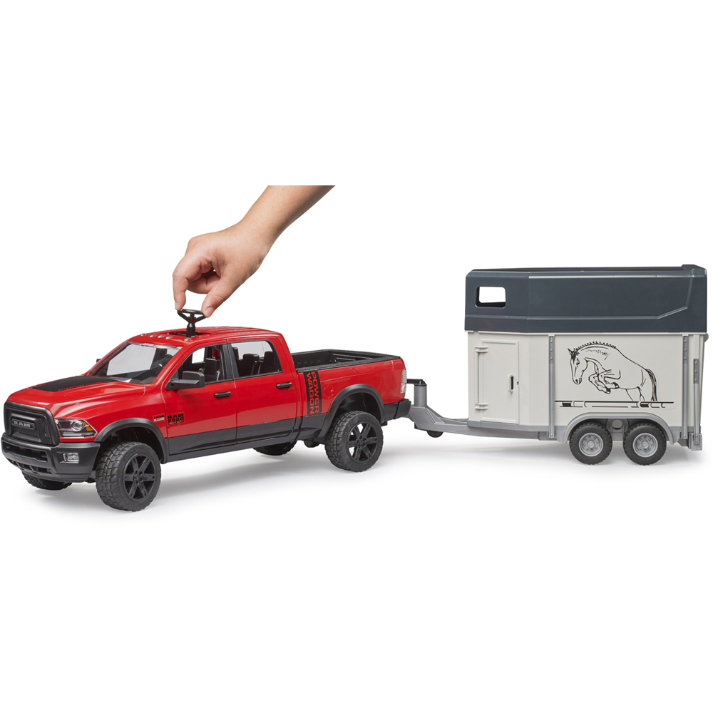 Bruder Kids RAM 2500 Power Wagon with Horse Trailer and Horse Playset Model Image 5