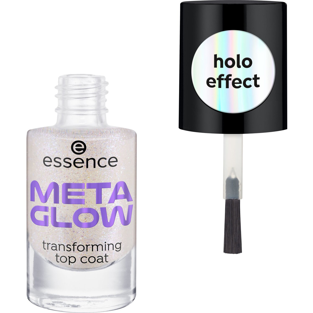essence Meta Glow Holo Effect Transforming Top Coat - Clear Image 2