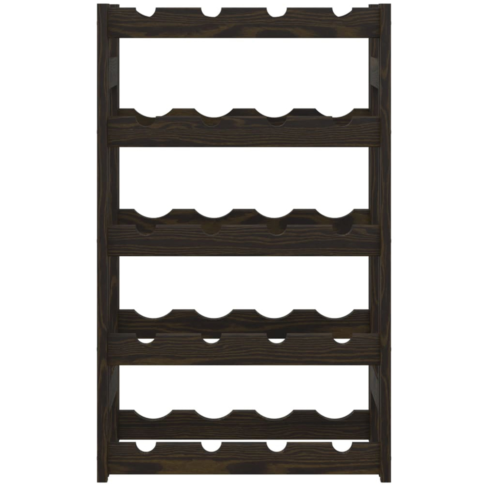 vidaXL 20 Bottle Black Freestanding Wine Rack Image 2