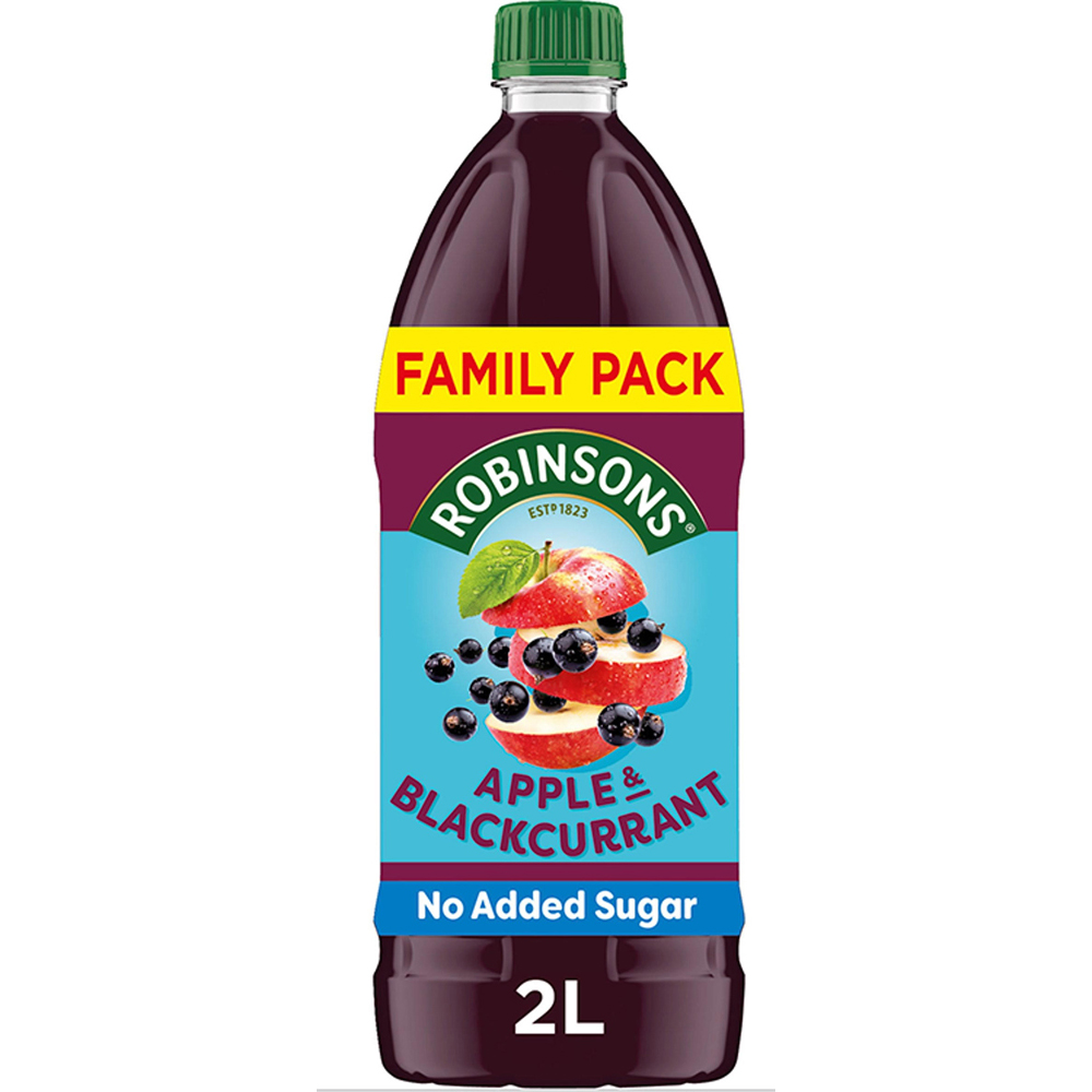 Robinsons Apple and Blackcurrant No Added Sugar Squash 2L Image 1