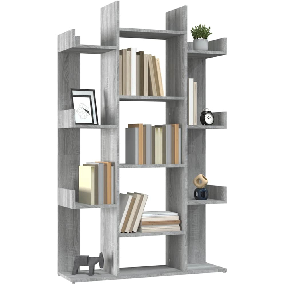 vidaXL 13 Shelf Grey Sonoma Bookcase Image 4