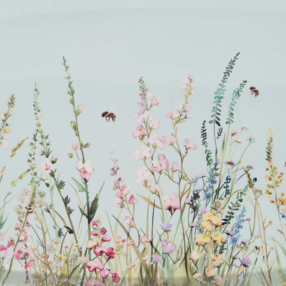 Floral Bees Large Tray Sage Image 4